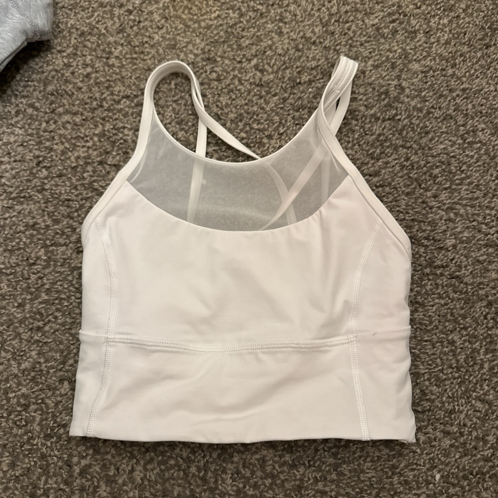 lululemon athletica White Mesh-Back Tank Top